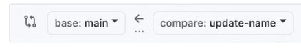 GitHub Base and Compare branches